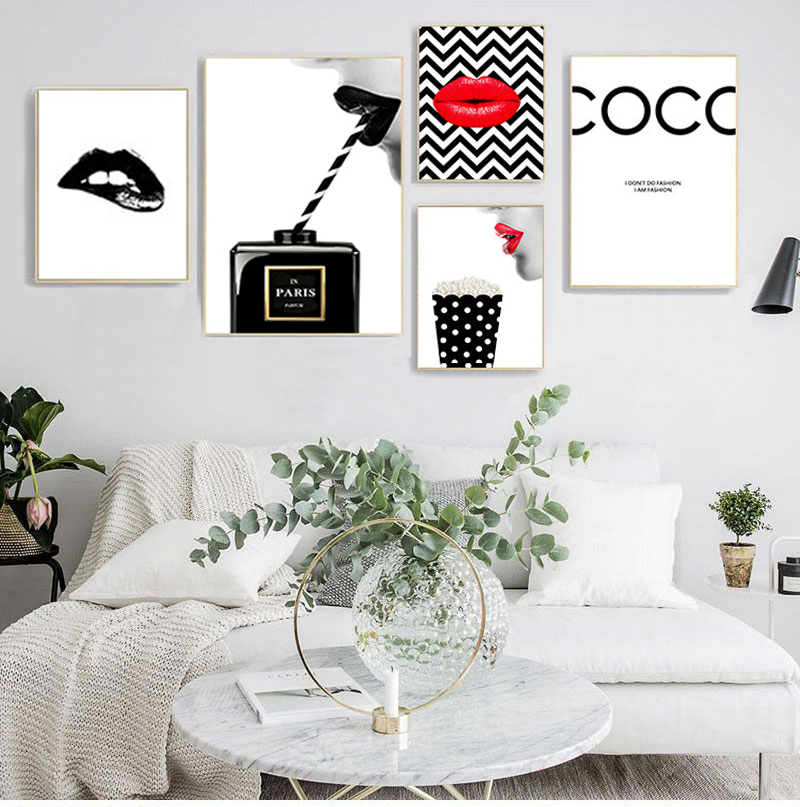 Vintage Vogue Fashion Poster - Posters Prints Vintage Canvas Painting Black