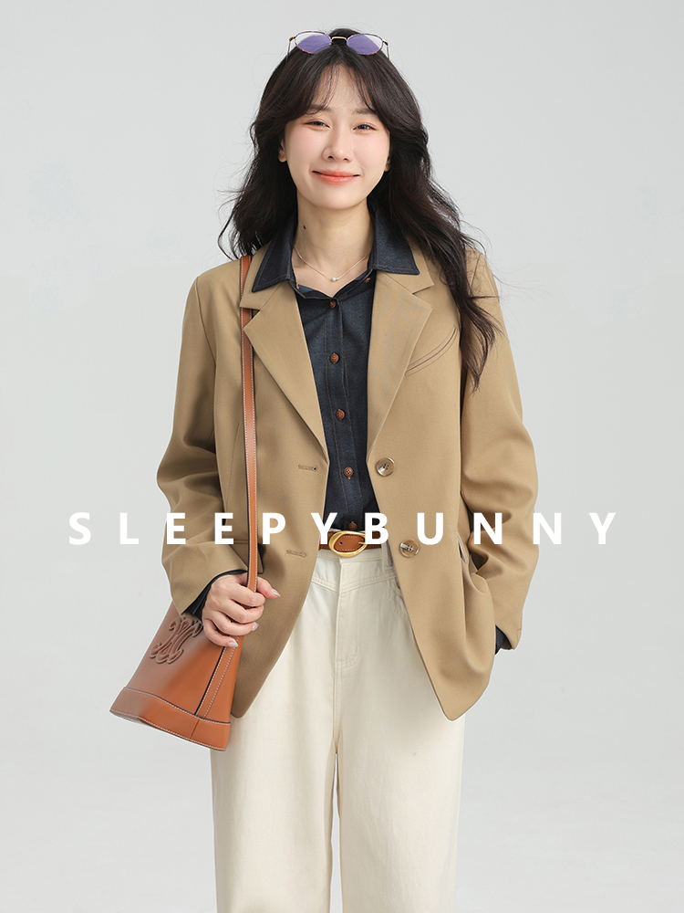 Vintage Fashion Retro Outfit - Elegant Vintage Loose Blazer Jacket for