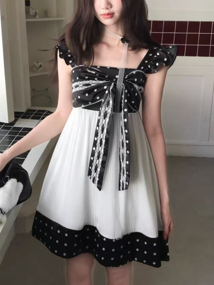 Vintage Fashion Retro Outfit - Japanese Vintage Sweet Bow Design Mini