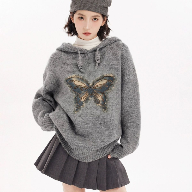 Vintage Fashion Subculture - 2000s Korean Fashion Loose Sweet Sweaters