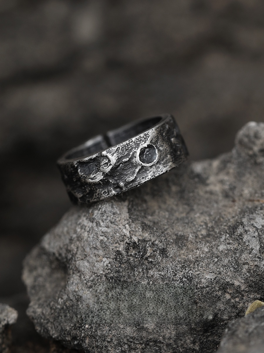 Vintage Fashion Rings - Original Pure 999 Silver Ring Men's