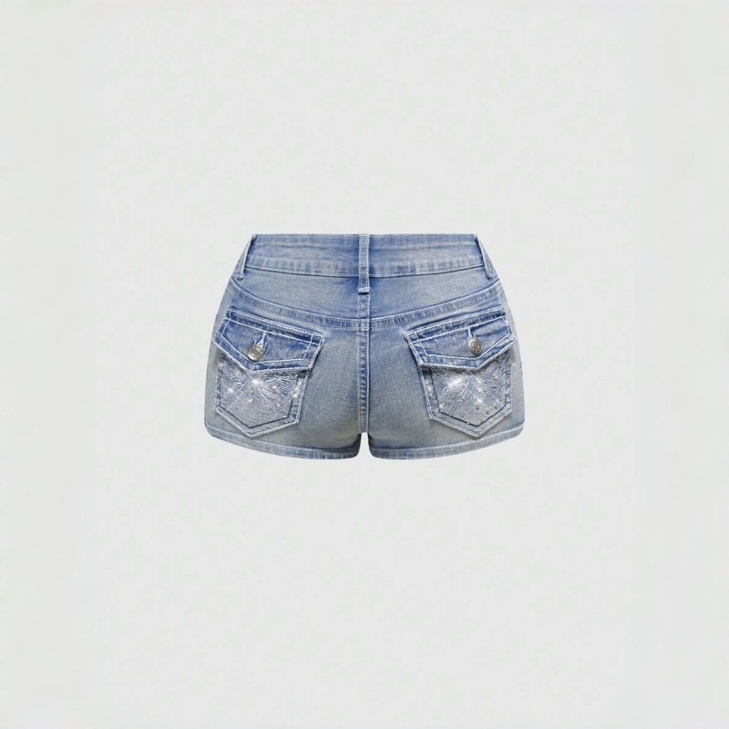 Embellished Crystal Back Pocke - Vintage Fashion Jeans recension och pris
