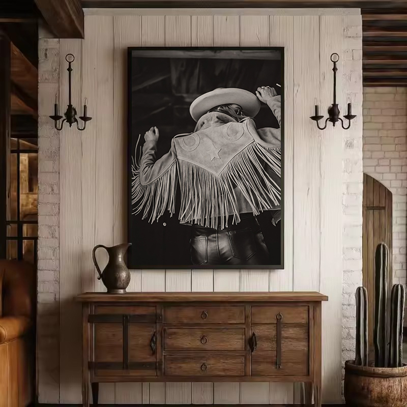 Vintage Black and White Wild W - Vintage Vogue Fashion Poster recension och pris