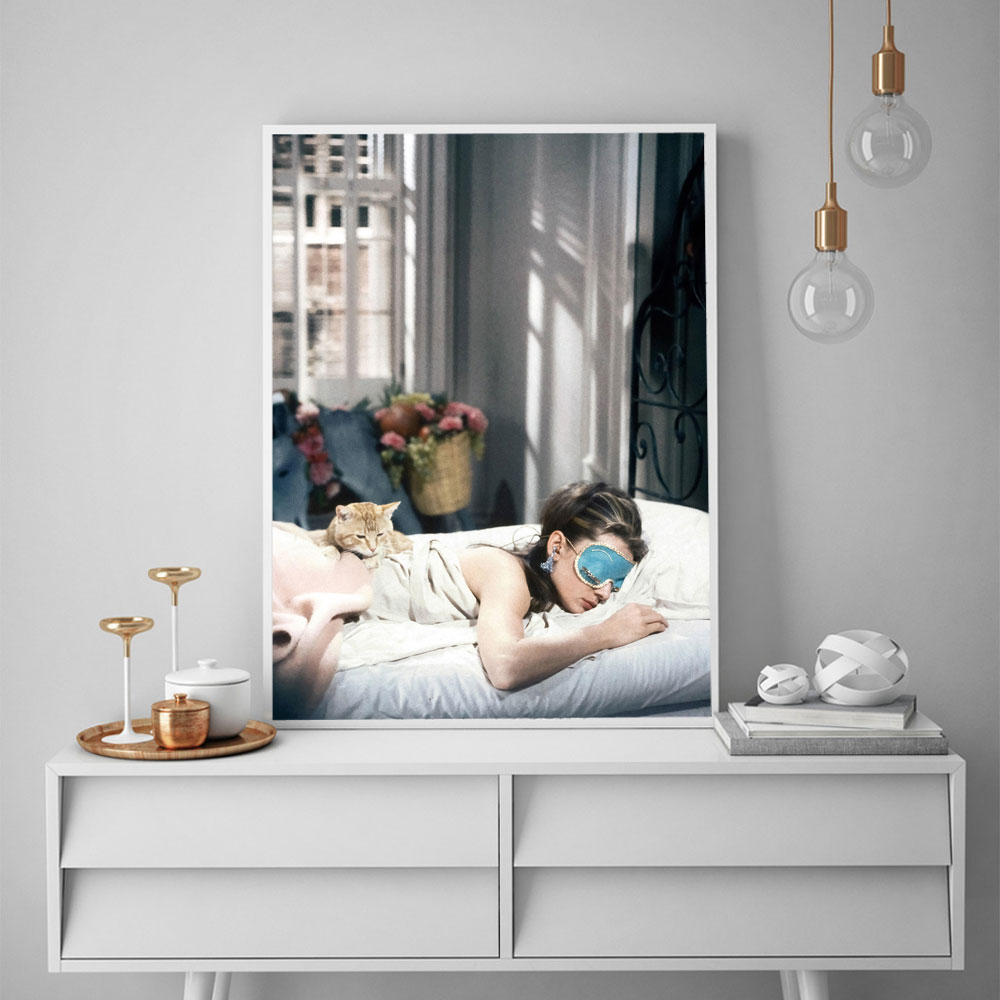 Audrey Hepburn Breakfast Poste - Vintage Vogue Fashion Poster recension och pris