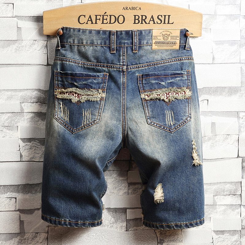 Ripped Hip-hop Denim Shorts Me - Vintage Fashion Jeans recension och pris