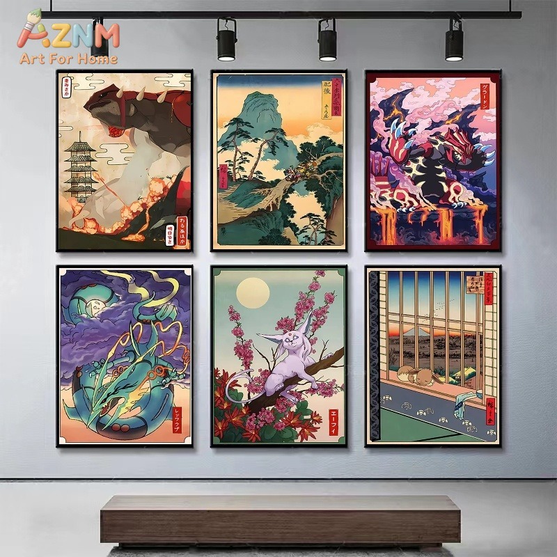 AZNM Ukiyo-e Style Pokemon Gro - Vintage Fashion Japan recension och pris