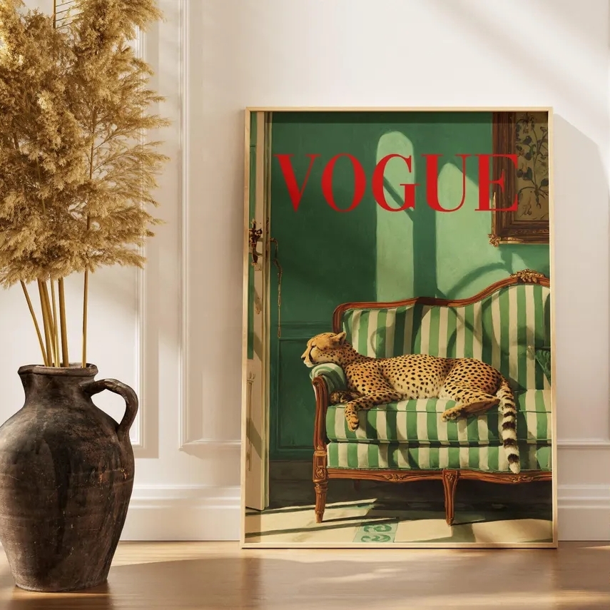 Vintage Animal Wall Art Fashio - Vintage Vogue Fashion Poster recension och pris