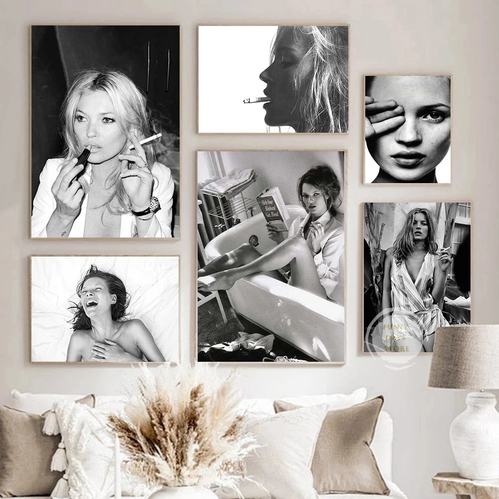 Vintage Sexy Supermodel Kate M - Vintage Vogue Fashion Poster recension och pris