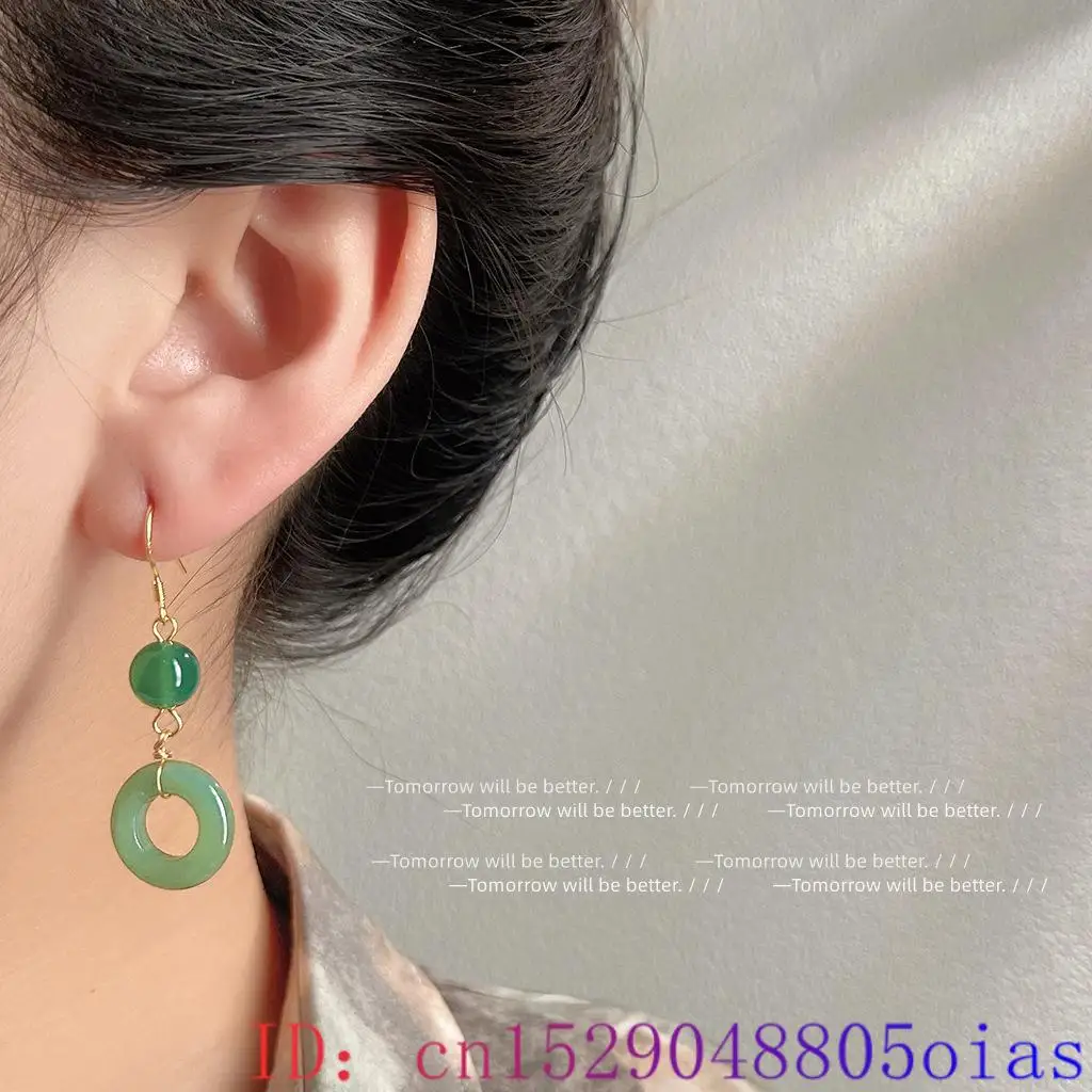Green Real Jade Ring Earrings  - Vintage Fashion Rings recension och pris