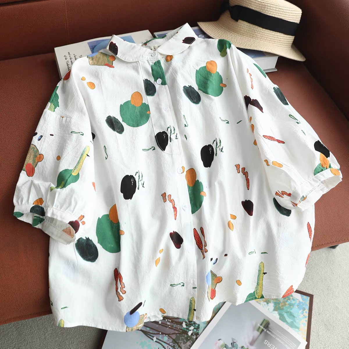 Women Abstract Watercolor Prin - Vintage Fashion Japan recension och pris
