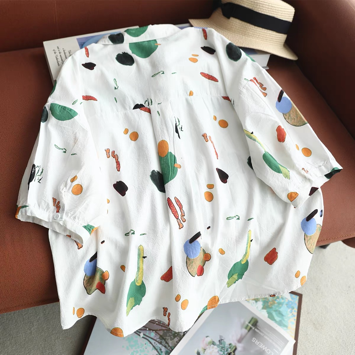 Women Abstract Watercolor Prin - Vintage Fashion Japan recension och pris