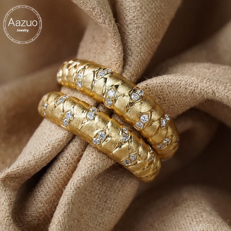 Aazuo Fine Jewelry Real 18K Ye - Vintage Fashion Rings recension och pris