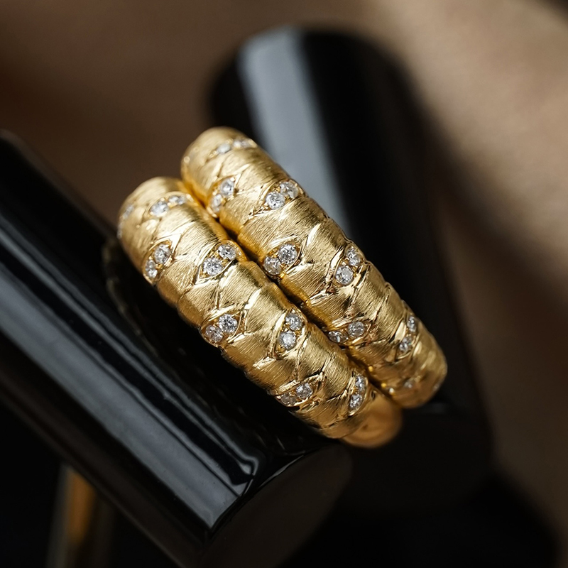 Aazuo Fine Jewelry Real 18K Ye - Vintage Fashion Rings recension och pris