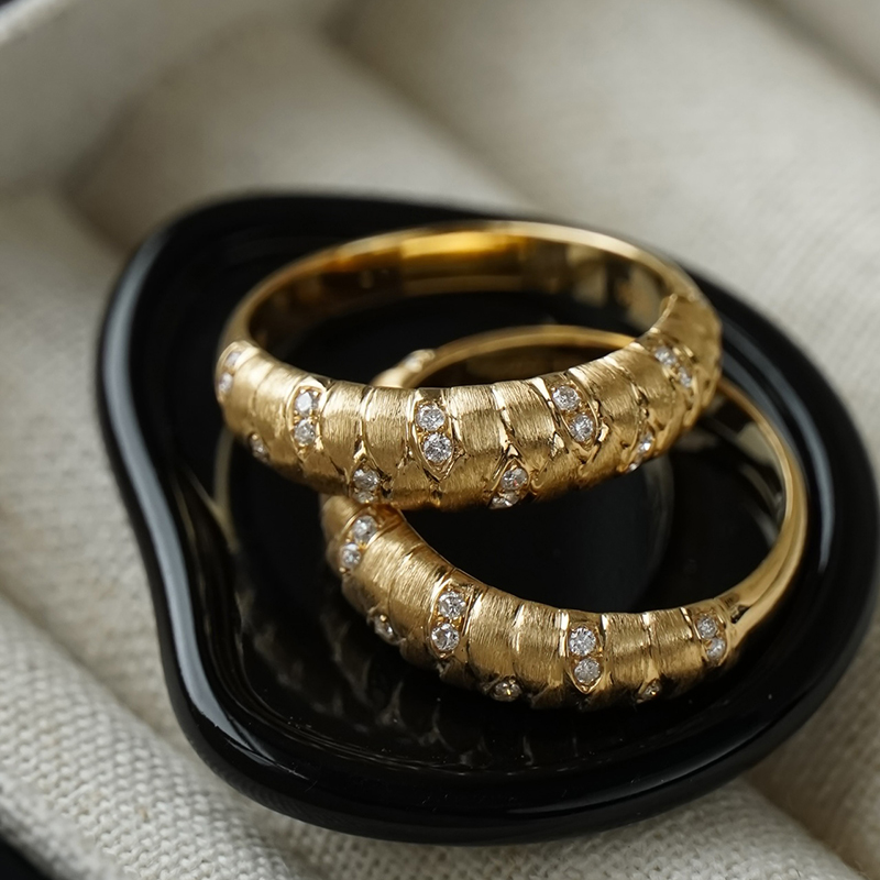 Aazuo Fine Jewelry Real 18K Ye - Vintage Fashion Rings recension och pris