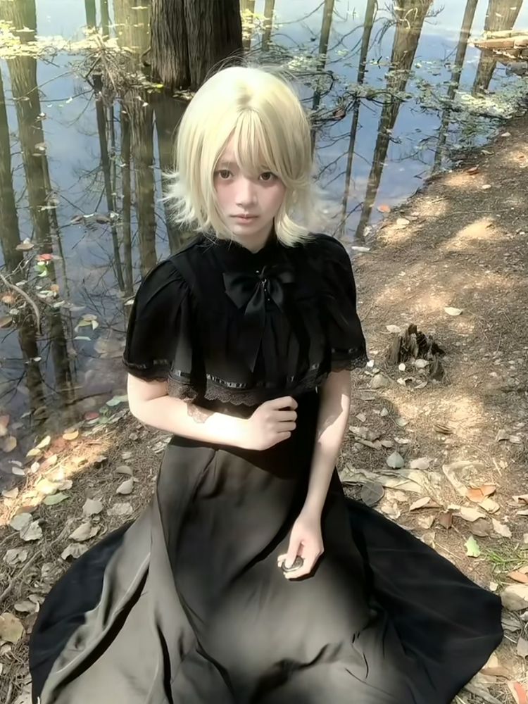 Gothic Harajuku Slim Lace Retr - Vintage Fashion Retro Outfit recension och pris