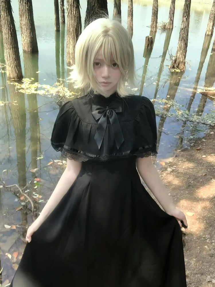 Gothic Harajuku Slim Lace Retr - Vintage Fashion Retro Outfit recension och pris
