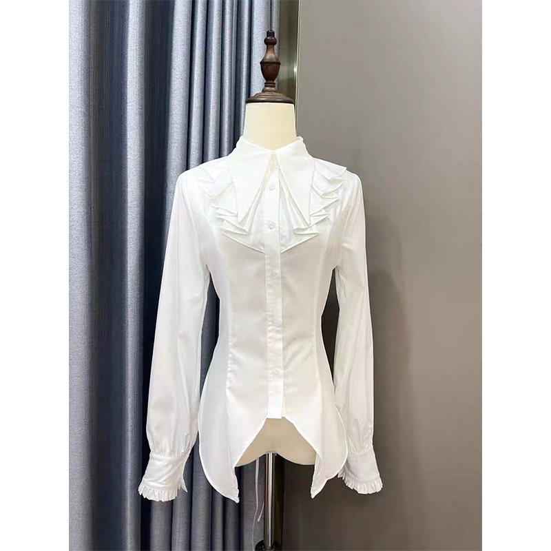 Gothic Ruffles Black Shirts Wo - Vintage Fashion Japan recension och pris