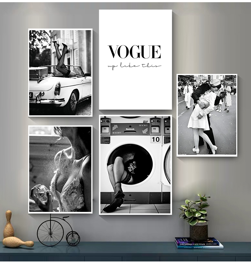 Woman Pictures for Living Room - Vintage Vogue Fashion Poster recension och pris