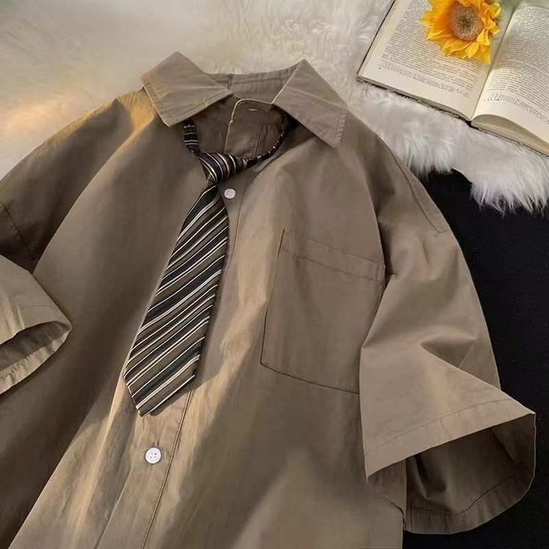 E-BAIHU Brown Vintage Blouses  - Vintage Fashion Japan recension och pris
