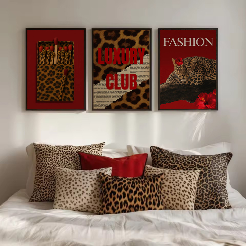Fashion Leopard Matchbox Wall  - Vintage Vogue Fashion Poster recension och pris