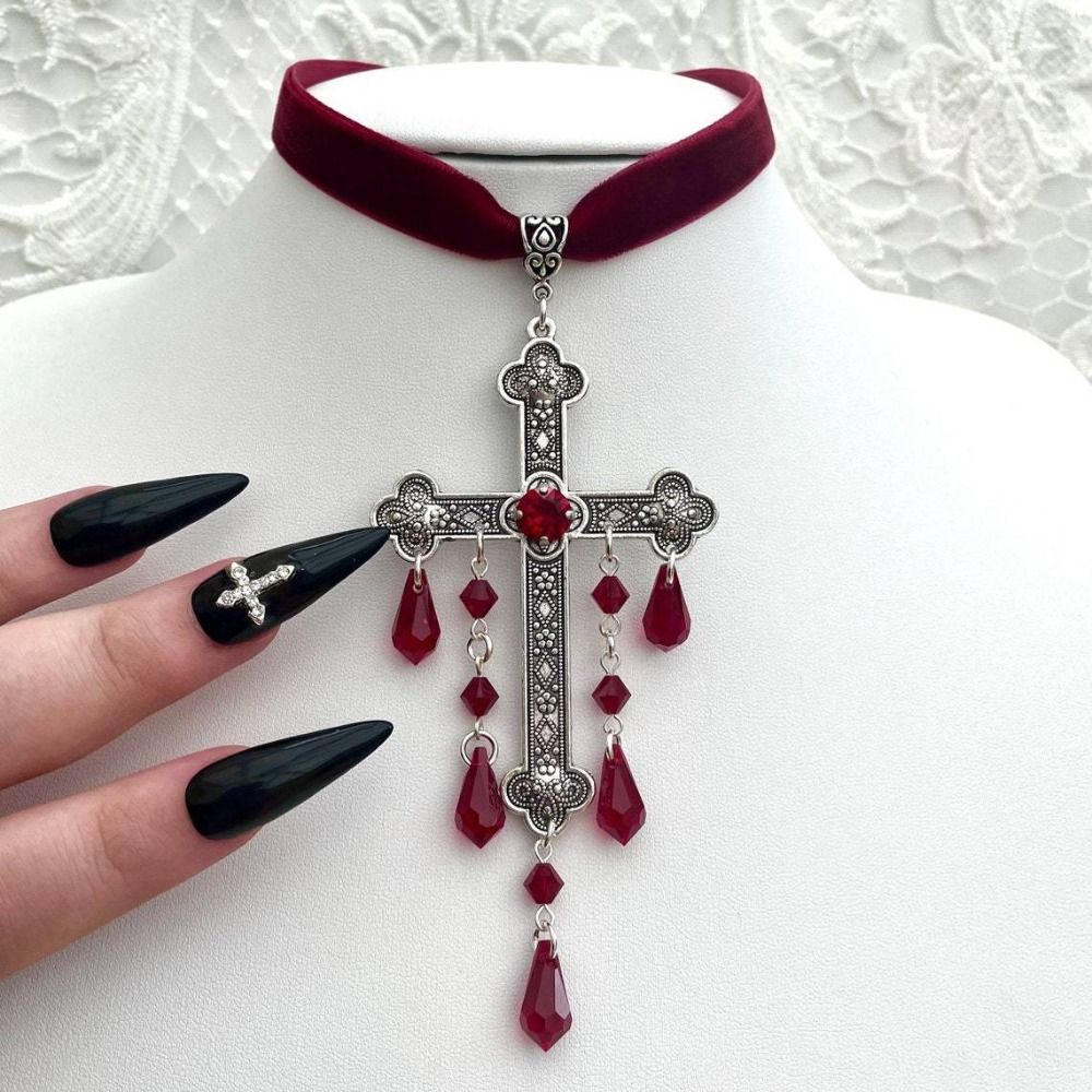 Retro Style Large Cross Pendan - Vintage Fashion Retro Outfit recension och pris