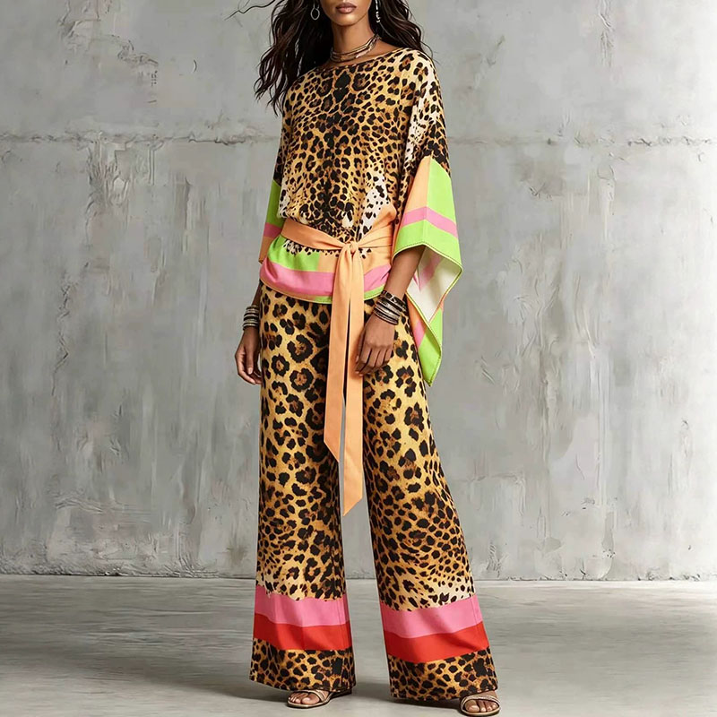 Retro Leopard Print Loose Summ - Vintage Fashion Retro Outfit recension och pris