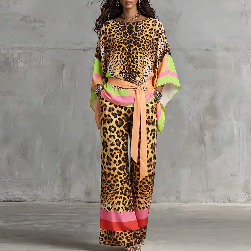 Retro Leopard Print Loose Summ - Vintage Fashion Retro Outfit recension och pris